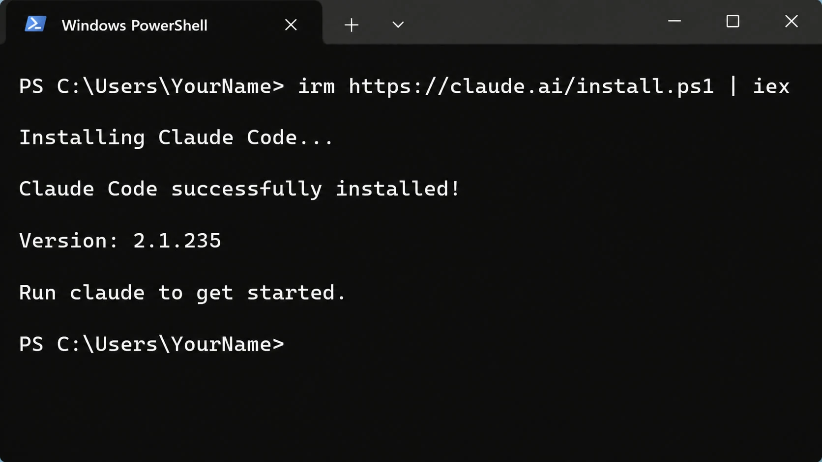 看到 successfully installed 就说明 Claude Code 已经安装完成